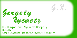 gergely nyemetz business card